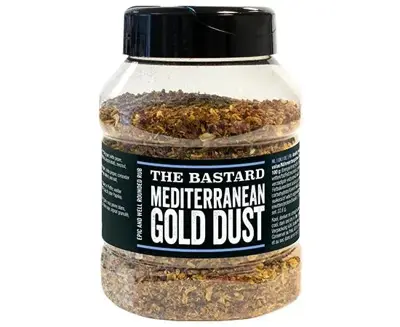 The Bastard Rub Strooibus Mediterranean Gold Dust 300gr - afbeelding 1