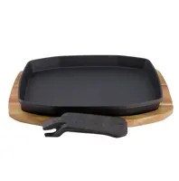 The Bastard Sizzling Plate & Holder Cast Iron 21x28 cm - afbeelding 2