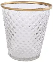 Theelichthouder goud glas 10x10x10 cm kopen?