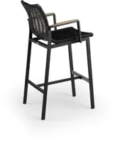 Tierra Outdoor barstoel foxx teak rope charcoal - afbeelding 2