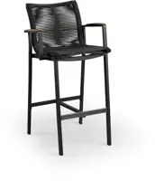 Tierra Outdoor barstoel foxx teak rope charcoal - afbeelding 1