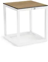 Tierra Outdoor bijzettafel rio bergamo trespa 40x40x45.5cm crème white - afbeelding 1