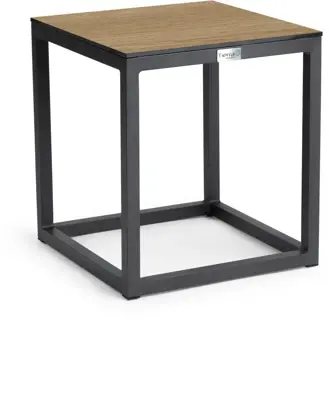 Tierra Outdoor bijzettafel rio bergamo trespa 40x40x45.5cm charcoal - afbeelding 1