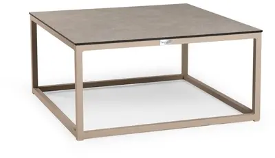 Tierra Outdoor bijzettafel rio coffee table large trespa ophira 80x80x40cm champagne - afbeelding 1