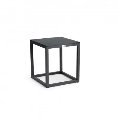 Tierra Outdoor bijzettafel rio graphite trespa 40x40x45.5cm charcoal - afbeelding 1