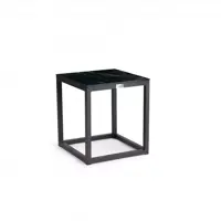 Tierra Outdoor bijzettafel rio marble trespa 40x40x45.5cm charcoal - afbeelding 1