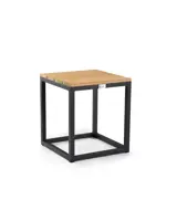 Tierra Outdoor bijzettafel rio teak 40x40x45.5cm charcoal - afbeelding 1