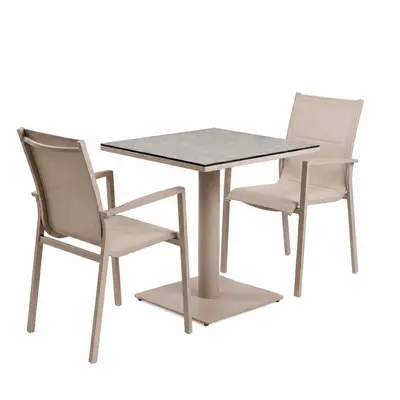 Tierra Outdoor bistroset granita champagne - afbeelding 1