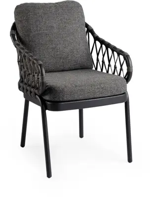 Tierra Outdoor dining tuinstoel natal charcoal - afbeelding 1
