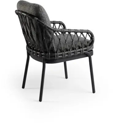 Tierra Outdoor dining tuinstoel natal charcoal - afbeelding 2