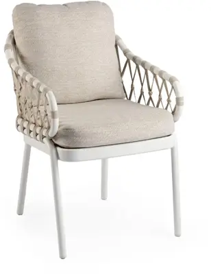 Tierra Outdoor dining tuinstoel natal crème white - afbeelding 1