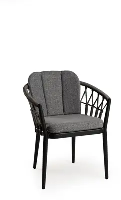 Tierra Outdoor dining tuinstoel santa fe charcoal - afbeelding 1