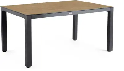Tierra Outdoor dining tuintafel briga bergamo trespa 180x100x75cm charcoal - afbeelding 1