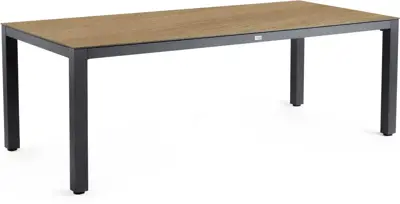 Tierra Outdoor dining tuintafel briga bergamo trespa 240x100x75cm charcoal - afbeelding 1