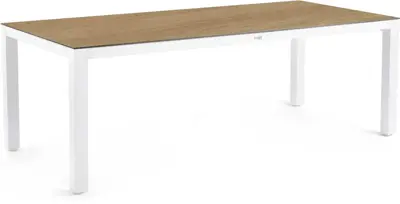 Tierra Outdoor dining tuintafel briga bergamo trespa 240x100x75cm crème white - afbeelding 1