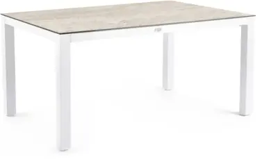 Tierra Outdoor dining tuintafel briga travertin trespa 180x100x75cm crème white - afbeelding 1