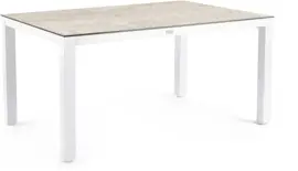Tierra Outdoor dining tuintafel briga travertin trespa 180x100x75cm crème white - afbeelding 1