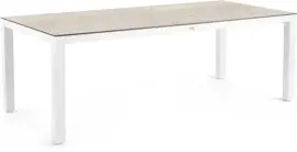 Tierra Outdoor dining tuintafel briga travertin trespa 240x100x75cm crème white - afbeelding 1