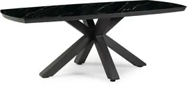 Tierra Outdoor dining tuintafel clover marble trespa 210x100x75cm charcoal - afbeelding 1