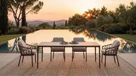 Tierra Outdoor dining tuintafel elegante 219x92x74cm chocolat - afbeelding 2