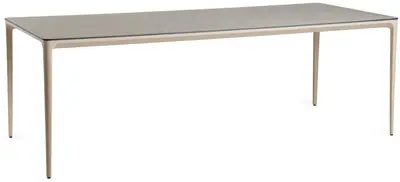 Tierra Outdoor dining tuintafel elegante 220x100x74cm champagne - afbeelding 1