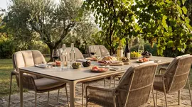 Tierra Outdoor dining tuintafel elegante 220x90x74cm champagne - afbeelding 2