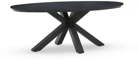 Tierra Outdoor dining tuintafel oblong graphite trespa 200x110x75cm charcoal - afbeelding 1