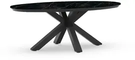 Tierra Outdoor dining tuintafel oblong marble trespa 200x110x75cm charcoal - afbeelding 1