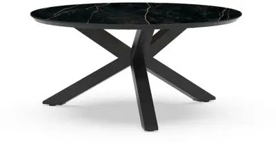Tierra Outdoor dining tuintafel omnigo marble trespa 150x74.5cm charcoal - afbeelding 1