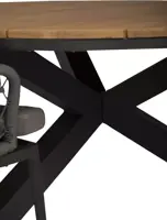 Tierra Outdoor dining tuintafel omnigo teak 150x74.5cm charcoal - afbeelding 4