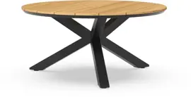 Tierra Outdoor dining tuintafel omnigo teak 150x74.5cm charcoal - afbeelding 1
