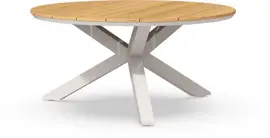 Tierra Outdoor dining tuintafel omnigo teak 150x74.5cm crème white - afbeelding 1
