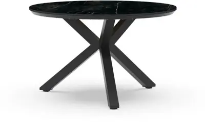 Tierra Outdoor dining tuintafel orbital marble trespa 120x74.5cm charcoal - afbeelding 1