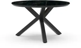 Tierra Outdoor dining tuintafel orbital marble trespa 120x74.5cm charcoal - afbeelding 1