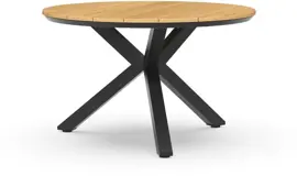 Tierra Outdoor dining tuintafel orbital teak 120x74.5cm charcoal - afbeelding 1