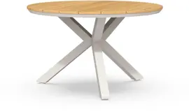 Tierra Outdoor dining tuintafel orbital teak 120x74.5cm crème white - afbeelding 1
