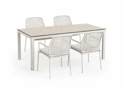 Tierra Outdoor diningset briga 180 david crème white - afbeelding 1