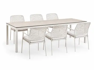 Tierra Outdoor diningset briga 240 david crème white - afbeelding 1