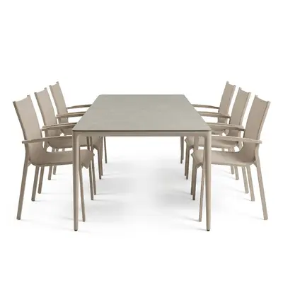 Tierra Outdoor diningset elegant 220 foxx champagne - afbeelding 1