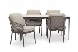 Tierra Outdoor diningset juno 160 elegante chocolat - afbeelding 1