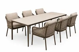 Tierra Outdoor diningset juno 220 elegante chocolat - afbeelding 1