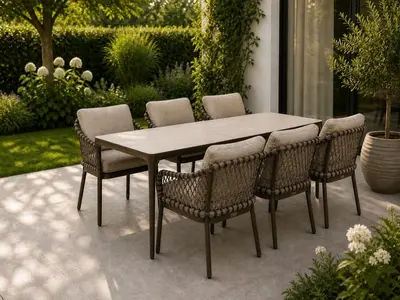 Tierra Outdoor diningset juno 220 elegante chocolat - afbeelding 2