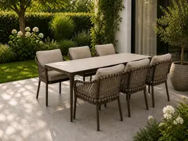Tierra Outdoor diningset juno 220 elegante chocolat - afbeelding 2