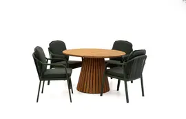 Tierra Outdoor diningset maringa teak pep dark green - afbeelding 2