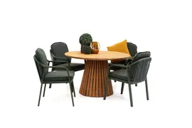 Tierra Outdoor diningset maringa teak pep dark green - afbeelding 1