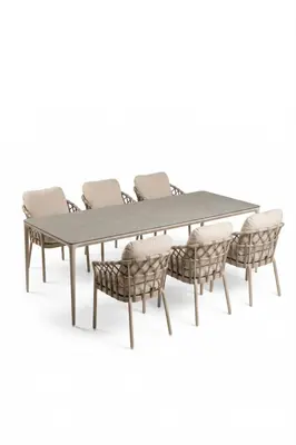 Tierra Outdoor diningset nevada champagne - afbeelding 1
