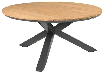 Tierra Outdoor diningset orbital teak liv charcoal - afbeelding 4