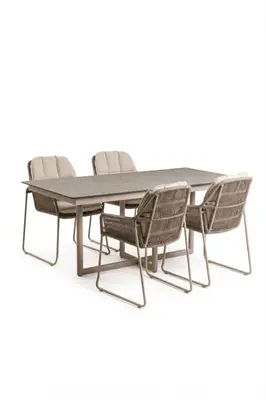 Tierra Outdoor diningset rivera champagne - afbeelding 1