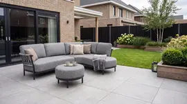 Tierra Outdoor hoekset fresca met hocker charcoal - afbeelding 3