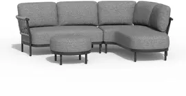 Tierra Outdoor hoekset fresca met hocker charcoal - afbeelding 1